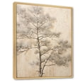 thumbnail image 2 of Designart "Zen Pine In Beige Scene II" Tree Pine Floater Framed Wall Art Living Room, 2 of 5