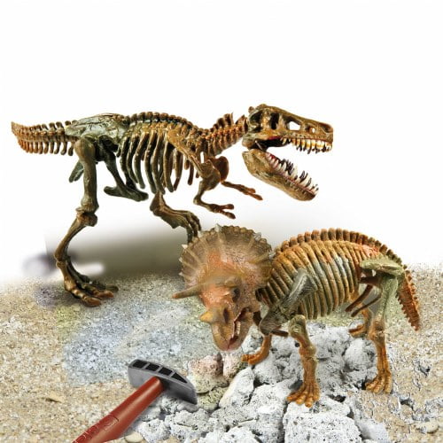 Clementoni PALEONTOLOGY 2 In 1 T-Rex & Fossils Kit Educational Toy Puzzle Model 