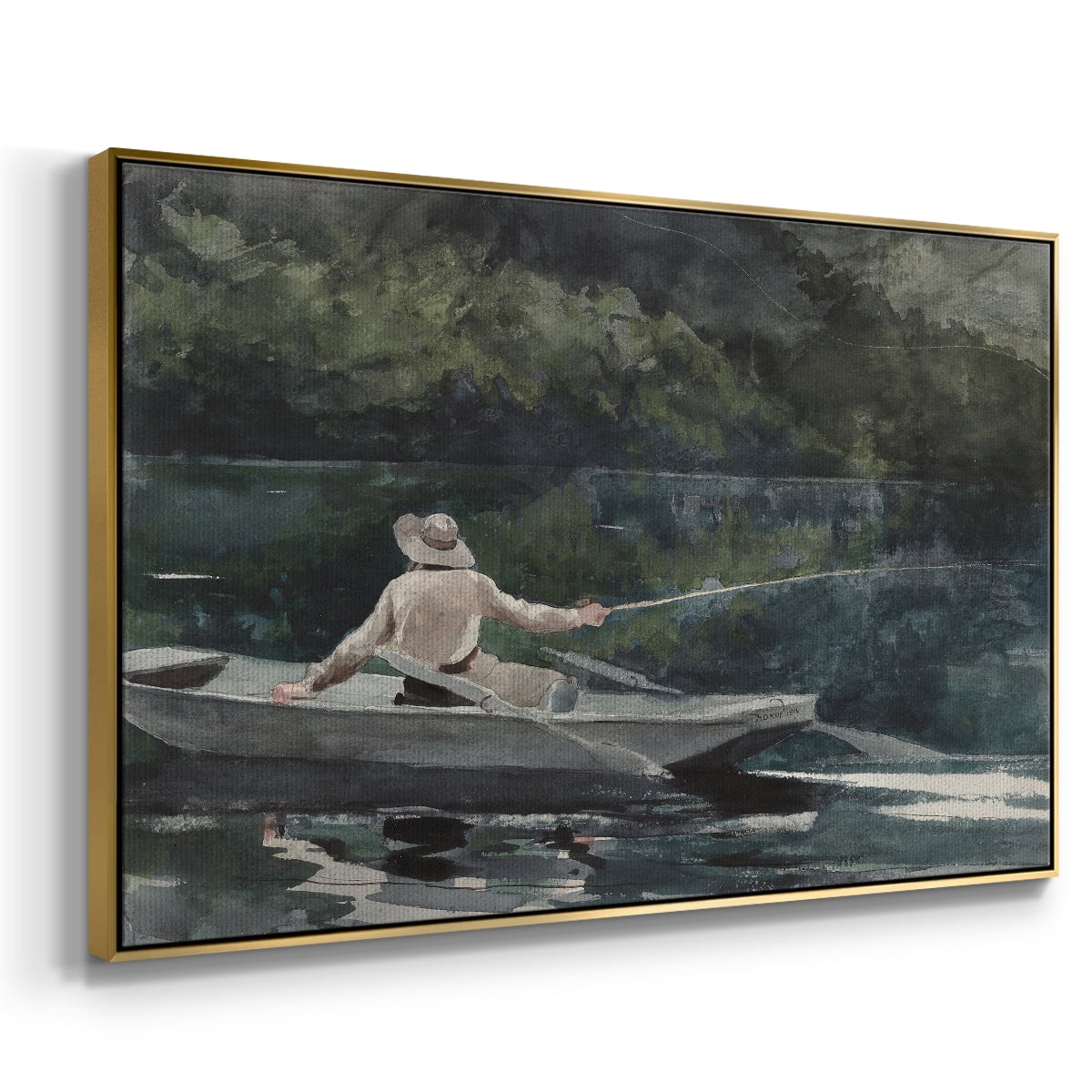 Vintage Landscape-CCCXLIX By Wexford Home Framed in Gold Wood Gallery Wrapped Canvas 17 in. x 25 in.