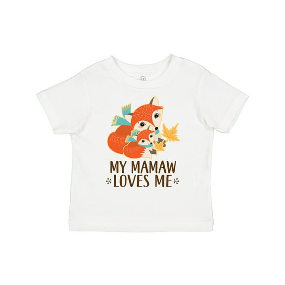 Inktastic Mamaw Loves Me Gift Fox Boys or Girls Toddler T-Shirt