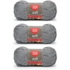 Red Heart Soft Yarn, Light Gray Heather E728.9440 (Pack of 3)