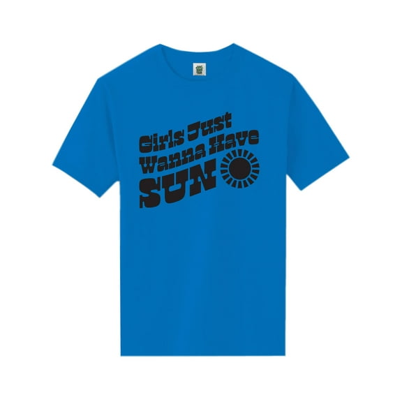 Girls Just Wanna Have Sun Sun Short Sleeve Neon T-Shirt