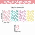 thumbnail image 2 of 4pcs Easter Bunny Paw Print Adhesive Stickers, Colorful Peel & Stick Removable Wall Floor Decal, Waterproof Multi Surface Decor for Home Living Room Bedroom Easter Egg Hunt Party Styling, 2 of 5