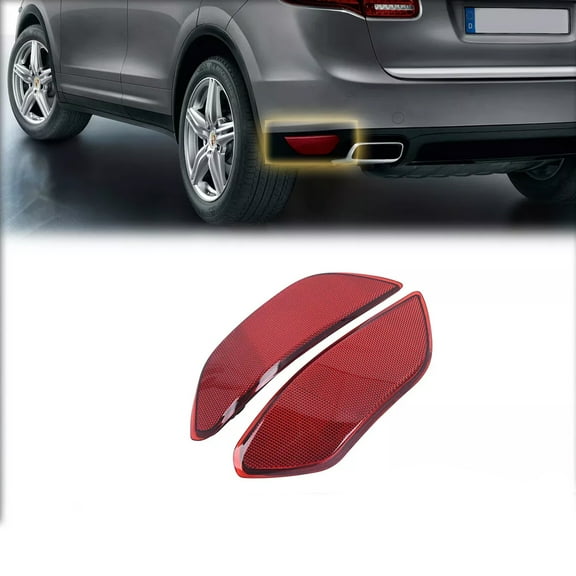 TOPAZ Left & Right Rear Bumper Reflector Tail Lamp Light For Porsche Cayenne 2011-2014 95863110500   95863110600
