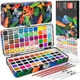 thumbnail image 1 of Set de pintura de acuarela Taotree de 100 colores con pinceles y caja de hojalata, 1 of 7