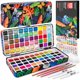 thumbnail image 1 of Set de pintura de acuarela Taotree de 100 colores con pinceles y caja de hojalata, 1 of 7