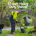 thumbnail image 3 of Shovel for Digging, Heavy Duty Shovel for Digging, 57 Inch Straight Handled Round Shovel with Non-Slip Tail Cover, Lawn and Yard Tools, Fiberglass Handle(Green), 3 of 7