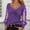 Purple, variant on Women's Tops Sheer Mesh Long Sleeve V Neck Blouse Shirts Elegant Tunics T Shirts (Purple M)