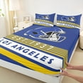 thumbnail image 3 of Erosebridal Los Angeles Bed Sheets Twin,Yellow Stripes Bedding Twin Size,Rugby Helmet Sheet Set Twin,Stylish Living Room Decoration，3pcs, 3 of 8