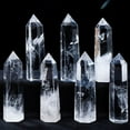 thumbnail image 6 of 3pc 4-5cm Clear Quartz Healing Crystal Wand Chakra Obelisk Tower Point HomeDecor, 6 of 8