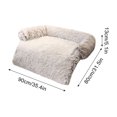 thumbnail image 2 of Hgallory 2-in-1 Comfort Soft Dog Cat Bed Blanket for Fall Winter, Solid Color Plush Fluffy Pet Bed Kennel Cushion Sleeping Pad for Small Cats Dogs, Modern Decor, Rectangle, 1 Pack, 35"x31"x5", A, 2 of 4