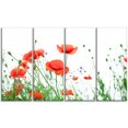 thumbnail image 2 of Fleurs de Coquelicot sur Fond Blanc - Impression sur Toile Florale, 2 of 3