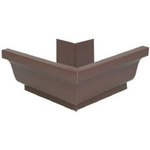 Gutter Outside Mitre, Brown Galvanized Steel, 4-In.