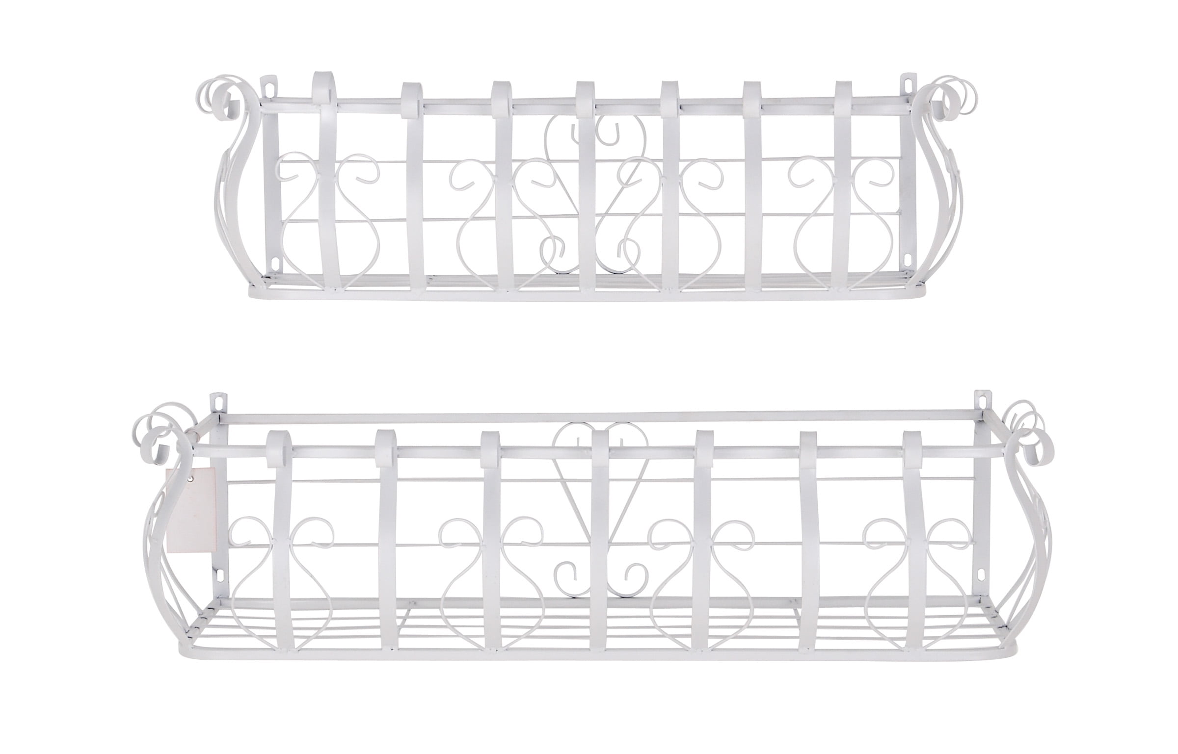 Decmode Traditional 28 And 33 Inch Gold Iron Wall Racks Set of 2