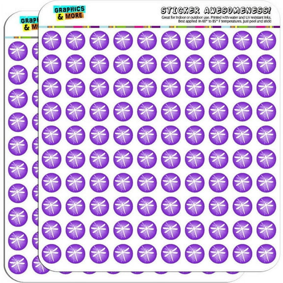Purple Dragonfly Dragonflies 200 1/2" (0.5") Planner Calendar Scrapbooking Crafting Stickers