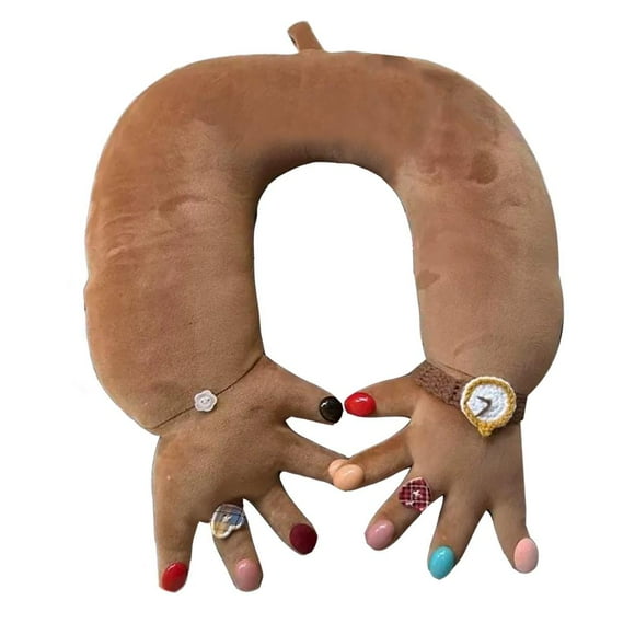 SharkTRUE Funny And Creative Finger U-shaped Pillow Neck Pillow Doll Pillow Doll Hanging Toy Accessory H3b7