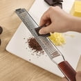 thumbnail image 2 of XYAIYT Handheld Cheese Grater, Easy to Clean Stainless Steel Kitchen Gadgets Cheese Shredder, Rust-proof Wood Handle Grater, 2 of 9