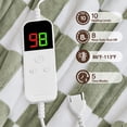 thumbnail image 2 of MEUDYT Electric Heated Blanket for Adult, 50.1"x60.1" Soft Flannel Heating Blanket with 10 Heating Levels & 8 Hours Auto Off，Sage Green, 2 of 8
