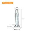 thumbnail image 2 of Tornillos Blancos Uxcell #8 x 1-1/4" Tornillos Autoperforantes, Paquete de 20 Tornillos de Cabeza Plana Phillips para Metal a Madera, 2 of 5