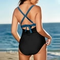 thumbnail image 4 of RQYYD Swimming Suits for Women One Piece Women's One Piece Swimsuits Tummy Control Cutout High Waisted Bathing Suit Wrap Tie Back 1 Piece Swimsuit, 4 of 7