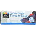 thumbnail image 1 of 365 Everyday Value, Double Zipper Freezer Bags, Quart Size, 40 ct, 1 of 5