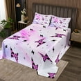 thumbnail image 2 of Erosebridal Lightning Print Coverlet Set Queen, Glitter Stars Bedding Set, Pink Galaxy Decor, 3pcs, 2 of 5