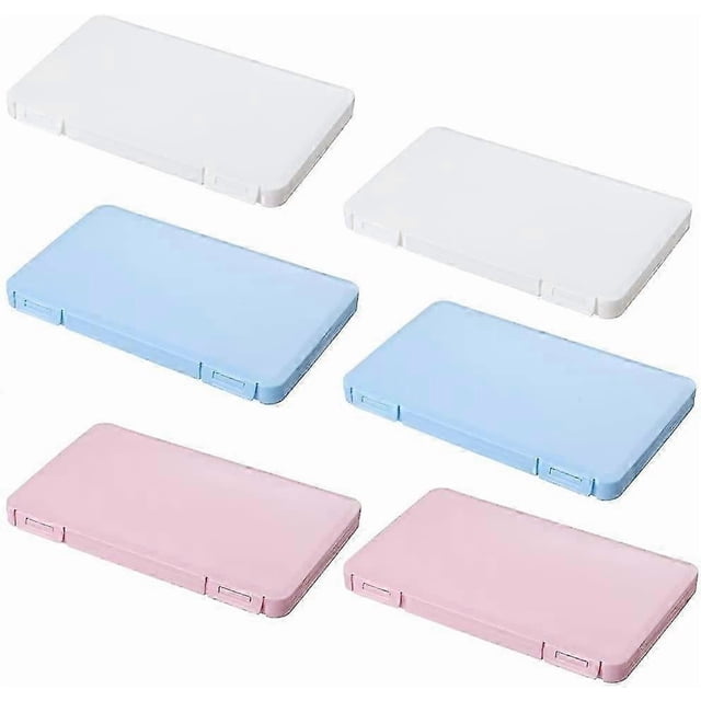 6 Pack Portable Mask Storage Bag, Portable Plastic Storage Boxes With Lids, Storage Clip