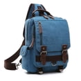 thumbnail image 2 of Casual Fashion Wash Canvas Bag Outdoor Travel Backpack,Dark Blue, 2 of 2