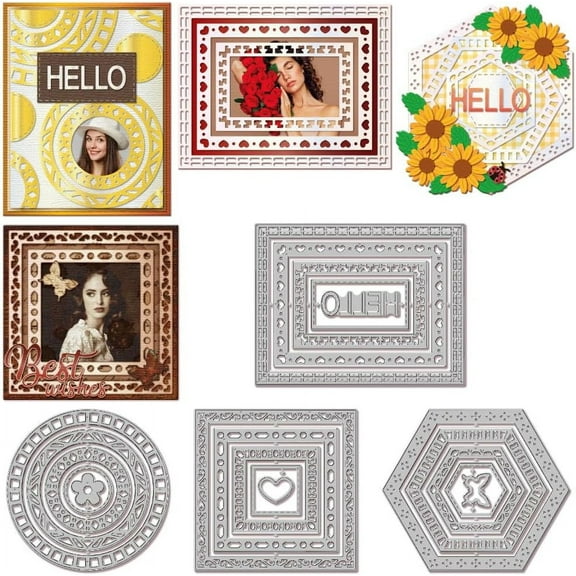 Pattern Nested Frame Cutting Dies for Card Making Cut Die for DIY Scrapbooking Journal Embossing Paper Craft Decor