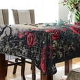 thumbnail image 3 of YAZAOO Square Tablecloth Seamle Of Red Roses Pattern Pattern Tableclothes, 3 of 9