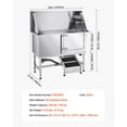thumbnail image 5 of KFFKFF Stainless Steel Pet Washing Station, 50 inch Grooming Tub with Ramp, Water Filter Board, Faucet, Showerhead, and Soap Holder for Pets of All Sizes (Right Door), 5 of 9