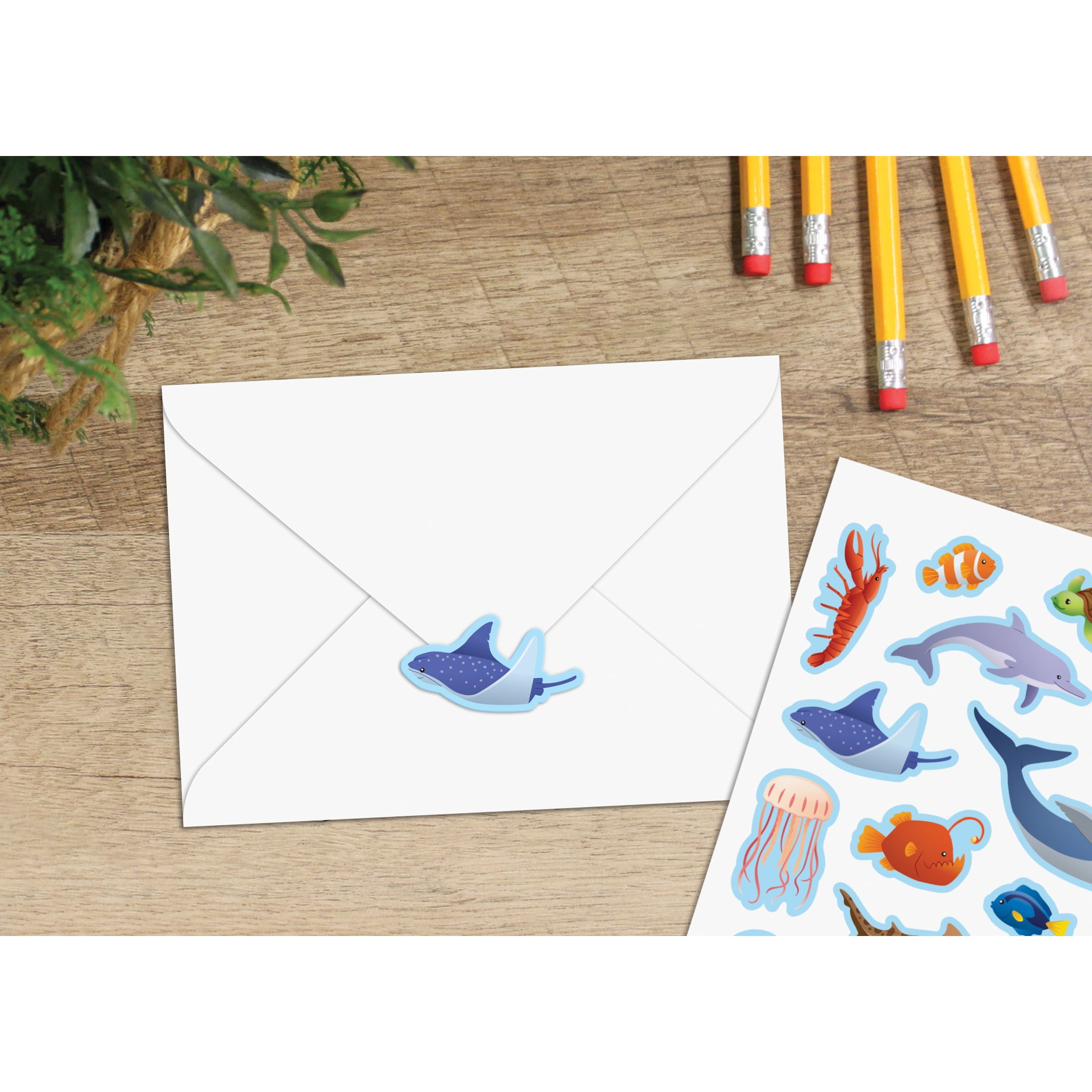 Teacher Created Resources Ocean Animals Stickers, 120 Per Pack, 12 Packs