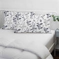 thumbnail image 4 of Grey Black Botanical Pillow Covers King, Watercolor Spring Floral Summer Leaf Soft Brushed Microfiber Breathable Throw Pillow Covers, Pillowcase with Zipper for Couch Sofa Bedroom Living Room 20"x36", 4 of 9