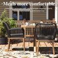 thumbnail image 3 of LayinSun Outdoor Dining Set for 10, 11 Pieces Patio Furniture Sets with Aluminum Dining Table and Rope Weave Chairs, 3 of 7
