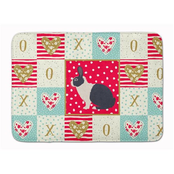 Carolines Treasures CK5385RUG 19 x 27 in. Dutch Rabbit Love Machine Washable Memory Foam Mat