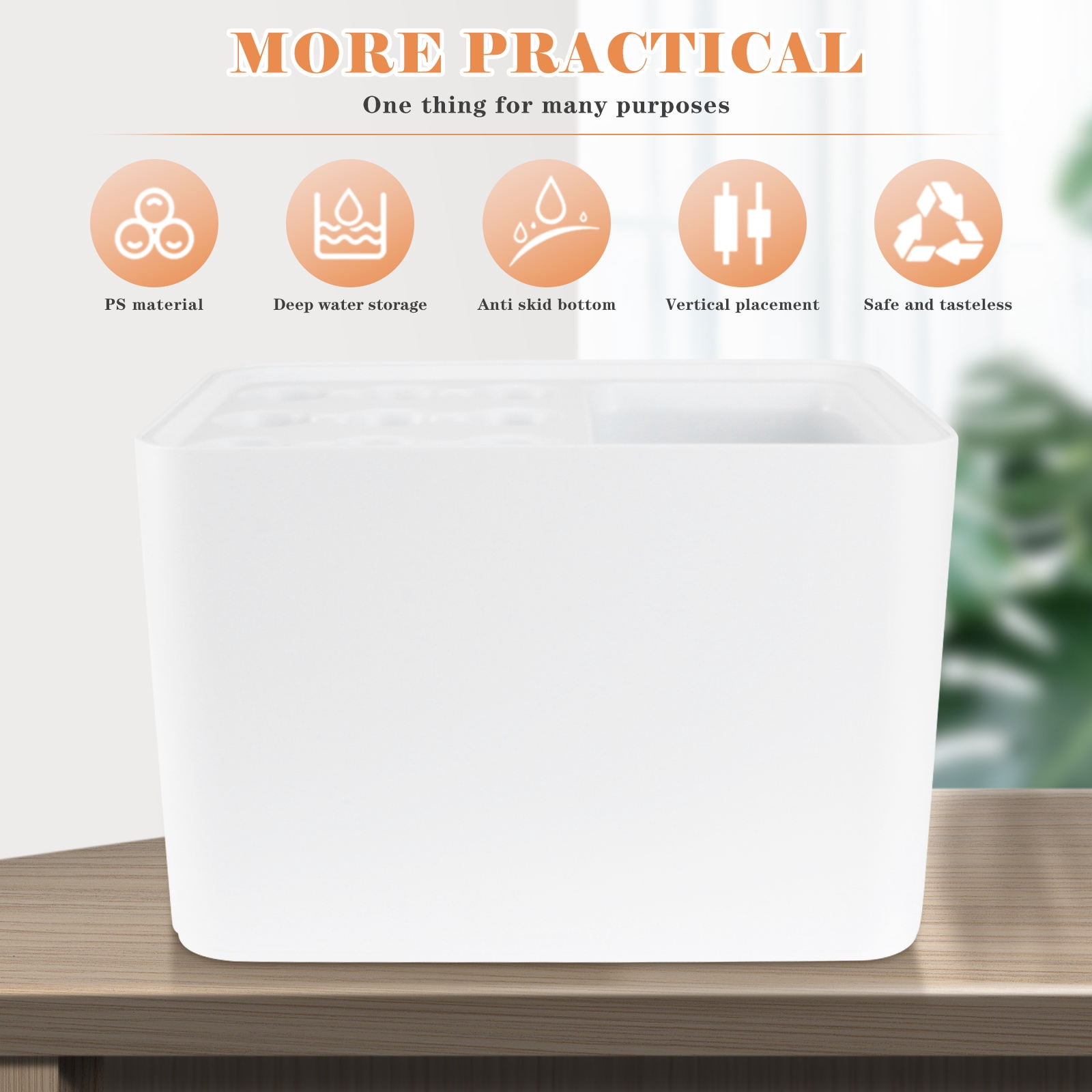 BESTYASH 1Pack Tall Umbrella Stand Holder White for Lightweight Items Storage