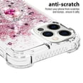 thumbnail image 3 of Funda para iPhone 12 Pro con Brillo Líquido Flotante, Purpurina, Parachoques y Anillo Giratorio Soporte, 3 of 5