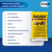 Bauer Instant Polymer Cement for Concrete, Stone, Tile & Brick, White