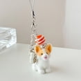 thumbnail image 4 of Charming Corgi Keychain Flocking Surfaces Key Ring Multiple Color Options Lightweight Resin Accessory For Fashion Enthusiasts, 4 of 9