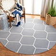 thumbnail image 2 of SAFAVIEH Dhurrie Solomon Geometric Moroccan Wool Area Rug, Grey/Ivory, 9' x 12', 2 of 10