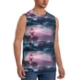 thumbnail image 2 of Haiem Men's lighthouse Waves Torrential Rain Print Tank Tops Summer Sleeveless Cut Off Workout T-Shirts Fitness Vest Athletic Undershirts-3X-Large, 2 of 8
