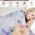 thumbnail image 3 of ONETECH Pink Rose Plush Blanket,Flowers Floral for Bed Sofa Couch,Gorgeous Flowers Sherpa Blankets for Women Youth Adults Bedroom Decor,Nature Botanical Blankets, 3 of 6