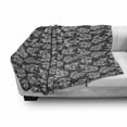 thumbnail image 3 of Damask Soft Flannel Fleece Blanket, Blooming Flower Bouquets with Leaves in Contrasting Colors Bridal Composition, Cozy Plush for Indoor and Outdoor Use, 60" x 80", Dark Taupe White, by Ambesonne, 3 of 6