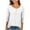 White, variant on HomeDM 3/4 Sleeve Shirts for Women, Button Down Crew Neck Summer Casual Pullover Tops Solid Color - Pink/L