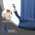 thumbnail image 6 of Dog Carrier Sling - Reversible Puppy Carrier Purse with Storage Pocket, Hand-Free Dog Sling Carrier for Carry Small Dogs and Cats, Travel Safety Harness, Dog and Cat Harness(Blue), 6 of 14