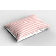 thumbnail image 2 of Ambesonne Stripe Pillow Sham 2 Pack, Brushstroke Stripes Pastel, 30"x20", Pale Pink Blush, 2 of 3