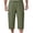 Dark Green, variant on Bovxnpu Mens Capris Pants Beach Loungewear Pants Men Cargo 7 Pants Solid Elastic Waist Drawstring Side Pockets Casual Pants