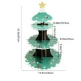thumbnail image 3 of YHAICO Tray Decor Trays for Eating Vegetable Tray Christmas Disposable Cake Stand Three Tier Paper Dessert Display Fruit Rack Santa Tree Designs Decorative Trays Holiday Party, 3 of 6