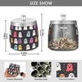 thumbnail image 2 of Yayeee Ashtray with Lid for Cigarette Smokeless Stainless Steel Home Ash Holder, Colorful Halloween Ghost, 2 of 7