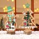 thumbnail image 3 of Adorno navideño, decoración de mesa estéreo, colorfast, mano de obra fina, árbol de escritorio de Navidad en miniatura de madera para el hogar, 3 of 5